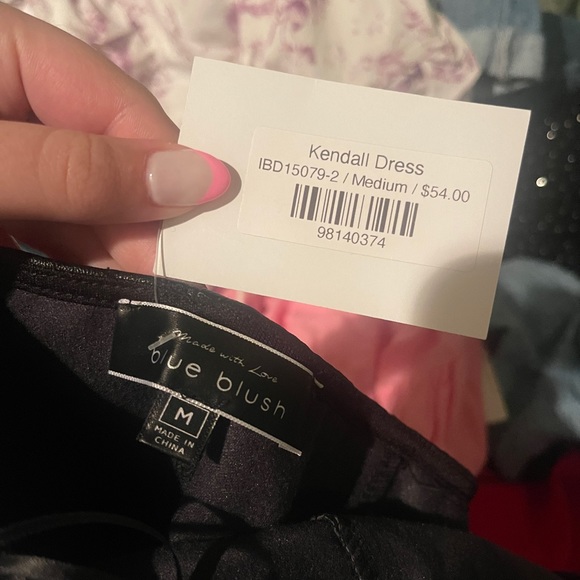 Black Leather Strapless Dress - Picture 2 of 2